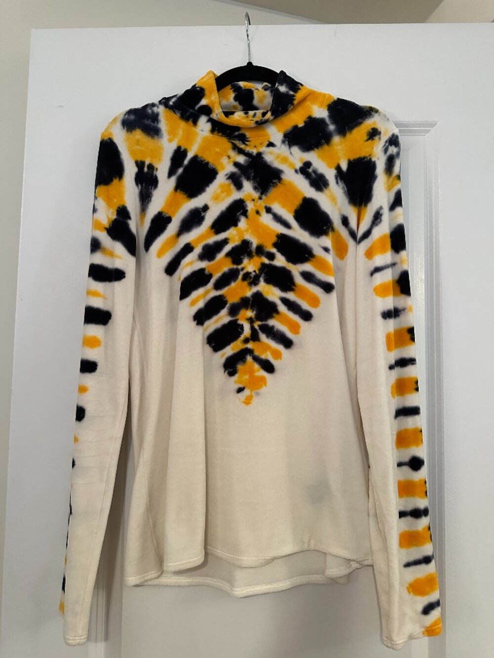 Proenza Schouler Tie Dye Velvet Turtleneck Top - Size L